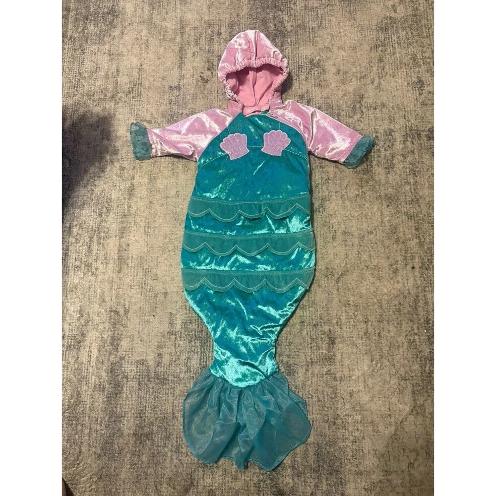 Old Navy vintage Soft Mermaid Costume One Piece Sack Infant One Size